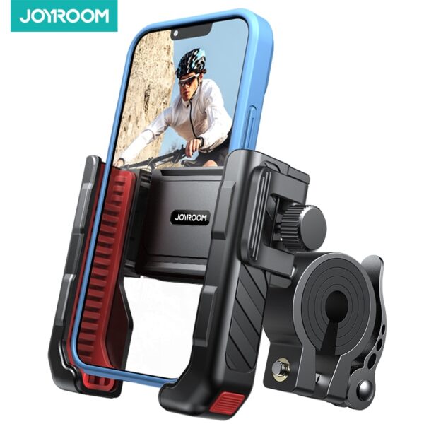 Joyroom 2023 Suporte de telefone para bicicleta universal com operação com uma mão Suporte de telefone para motocicleta de 4,7 a 7" à prova de choque