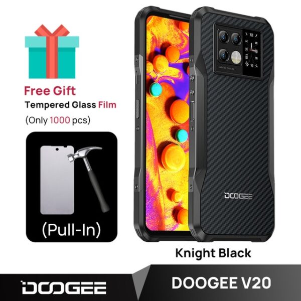 New DOOGEE V20 5G Rugged Phone 6.43"FHD AMOLED Display Innovative Rear Display Cellphone  8+256GB 64MP Camera 6000mAh NFC Phone - Image 8