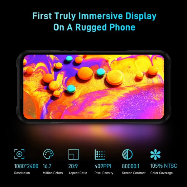 New DOOGEE V20 5G Rugged Phone 6.43"FHD AMOLED Display Innovative Rear Display Cellphone  8+256GB 64MP Camera 6000mAh NFC Phone - Image 3